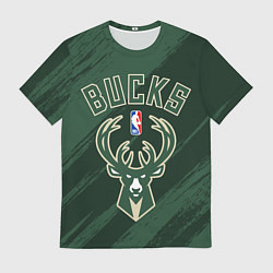 Футболка мужская Милуоки Бакс - цвета команды, цвет: 3D-принт