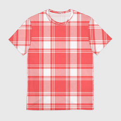 Футболка мужская Checked red white, цвет: 3D-принт