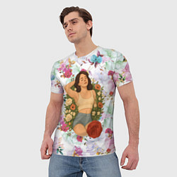 Футболка мужская Lana Del Rey в полевых цветах, цвет: 3D-принт — фото 2