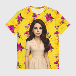 Мужская футболка Lana Del Rey образ куклы