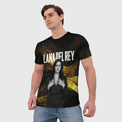 Футболка мужская Lana Del Rey в черном платье, цвет: 3D-принт — фото 2