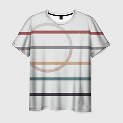 Мужская футболка Stripes and circle