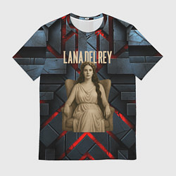 Мужская футболка Lana Del Rey в греческом стиле на троне