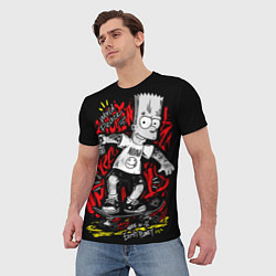 Футболка мужская Барт в татуировках, цвет: 3D-принт — фото 2