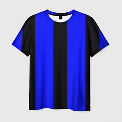 Мужская футболка Color blue black stripes