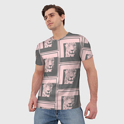 Футболка мужская Леопард в рамке, цвет: 3D-принт — фото 2