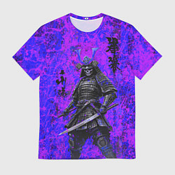 Футболка мужская Призрак самурай - неоновые краски, цвет: 3D-принт