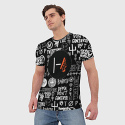Футболка мужская Twenty one pilots rock logo, цвет: 3D-принт — фото 2