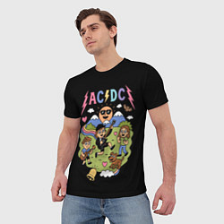 Футболка мужская ACDC, мультяшный стиль, цвет: 3D-принт — фото 2