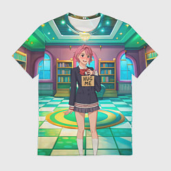 Мужская футболка Дандадан Сиратори Айра хочет обнимашек