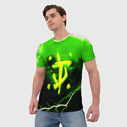 Футболка мужская Doom шторм кислотное лого, цвет: 3D-принт — фото 2