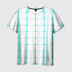 Футболка мужская Color white light blue crosses, цвет: 3D-принт
