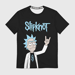 Футболка мужская Slipknot и Рик Санчес из Рик и Морти, цвет: 3D-принт