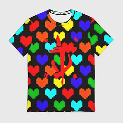 Мужская футболка Doom love pixel pattern