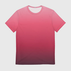 Футболка мужская Градиент гранатовый, цвет: 3D-принт