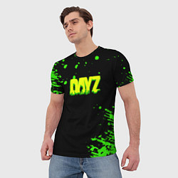 Футболка мужская Dayz кислотное краски логотип, цвет: 3D-принт — фото 2