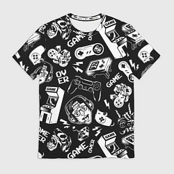Мужская футболка Retro gamer pattern