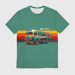 Мужская футболка Ретро автобус ЗИС-154 поп-арт