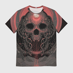 Мужская футболка Металл арт - череп