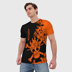 Футболка мужская One Piece - Ace, цвет: 3D-принт — фото 2