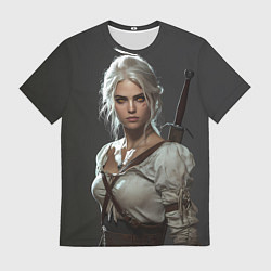 Мужская футболка Цири строгий взгляд
