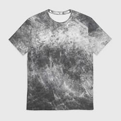 Мужская футболка Абстракция - black and white metal scuffs