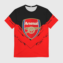 Мужская футболка Arsenal текстура краски
