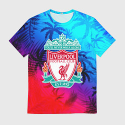Футболка мужская Liverpool неоновые тропики, цвет: 3D-принт
