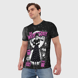 Футболка мужская Уэнсдэй из семейки Аддамс, цвет: 3D-принт — фото 2
