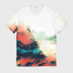 Футболка мужская Абстракция с плавными формами краски, цвет: 3D-принт