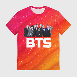 Мужская футболка BTS блестящий фон