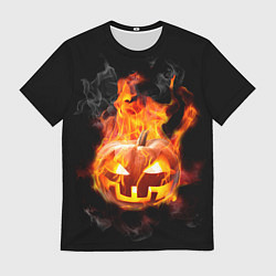 Мужская футболка Горящая тыква джек