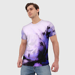 Футболка мужская Взрывной индиго светлый, цвет: 3D-принт — фото 2