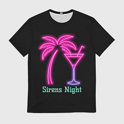 Мужская футболка Sirens night
