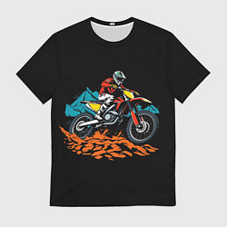 Мужская футболка Motocross and mountains