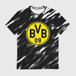 Футболка мужская Borussia штрихи красок текстура, цвет: 3D-принт