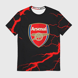 Мужская футболка Arsenal красные молнии