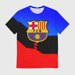 Мужская футболка Barcelona спортивная геометрия