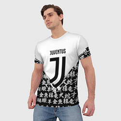 Футболка мужская Juventus символы китайские, цвет: 3D-принт — фото 2