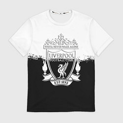 Мужская футболка Liverpool краски черно белые