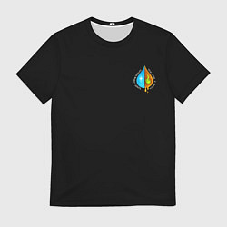 Мужская футболка Лучше вода у друга полноцветный узор