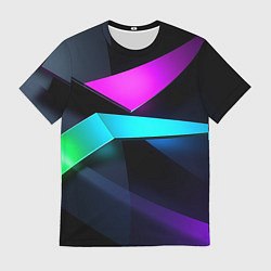 Футболка мужская Neon colored geometric, цвет: 3D-принт