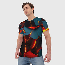 Футболка мужская Orange glow, цвет: 3D-принт — фото 2
