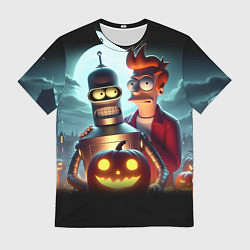 Футболка мужская Бендер с Фраем в ночь на Хэллоуин, цвет: 3D-принт