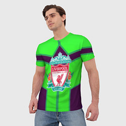 Футболка мужская Liverpool геометрия текстура спорт, цвет: 3D-принт — фото 2
