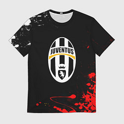 Мужская футболка Ювентус краски текстура всплеск