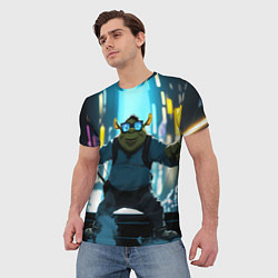 Футболка мужская Шрек в неоновых очках, цвет: 3D-принт — фото 2
