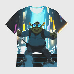 Мужская футболка Шрек в неоновых очках