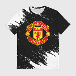 Мужская футболка Манчестер Юнайтед белые краски