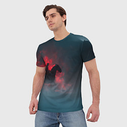 Футболка мужская Всадник в тумане, цвет: 3D-принт — фото 2
